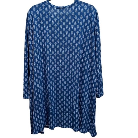 LuLaRoe Blue and White Patterned Open Front Cardigan Size XL - Picture 3 of 8